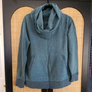 LL Bean. Women's Teal Cowl Neck Sweater L
